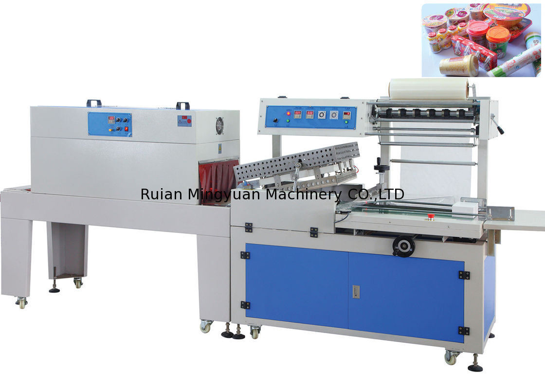Three Phase 8.5 KW Plastic Shrink Wrap Machine For Food Chemical Commodity