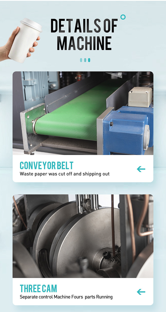 Full Automatic High Efficiency Paper Cup Making Machine 2 ~16 OZ 0