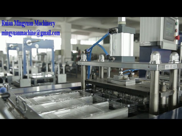 Double Heating Plate Plastic Lid Making Machine Max 60MM Depth