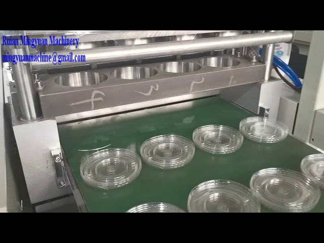 Automatic Plastic Cup Cover Machine , High Speed Plastic Cap Making Machine