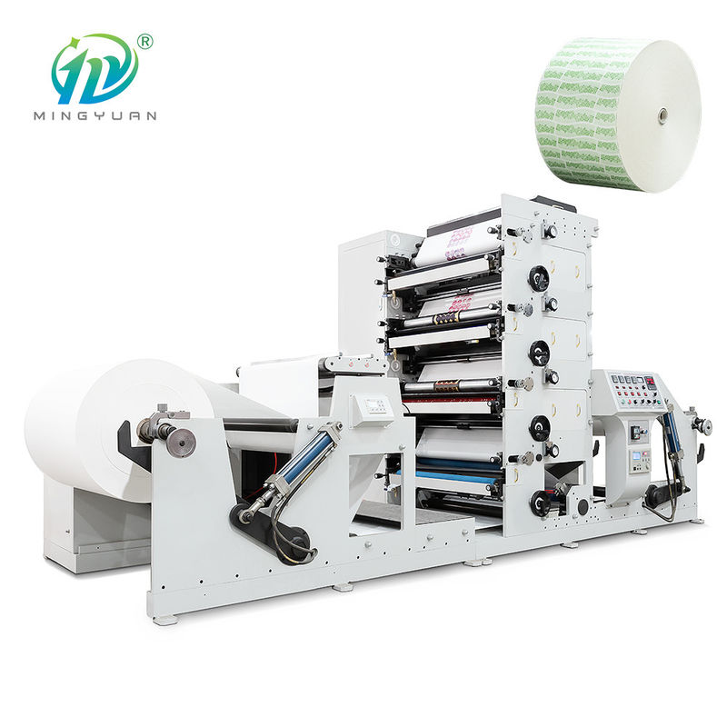 Intelligent Automatic Four Color Paper Cup Flexo Printing Machine