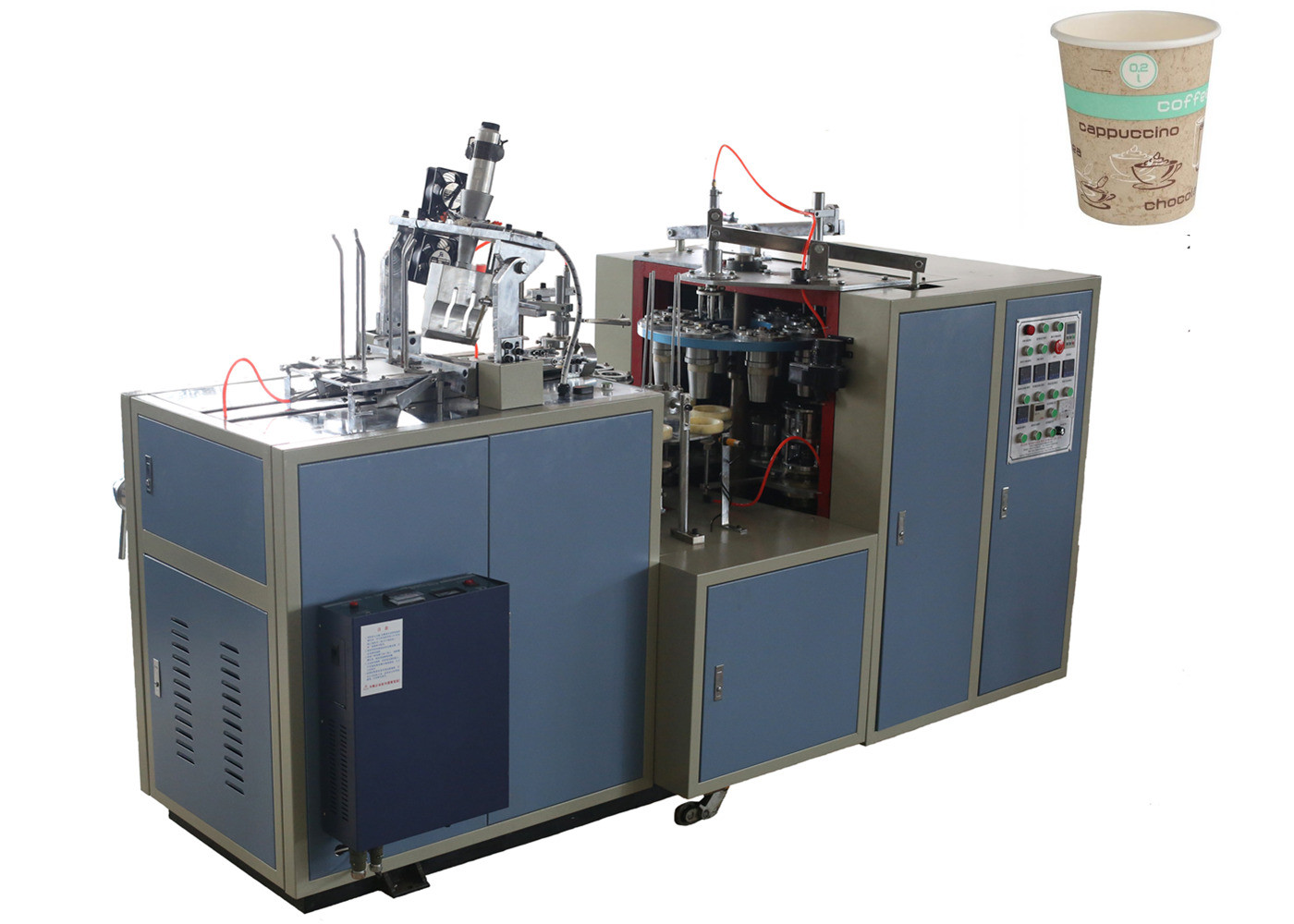 High Power Disposable Paper Cups Making Machine Customized With Alarming System