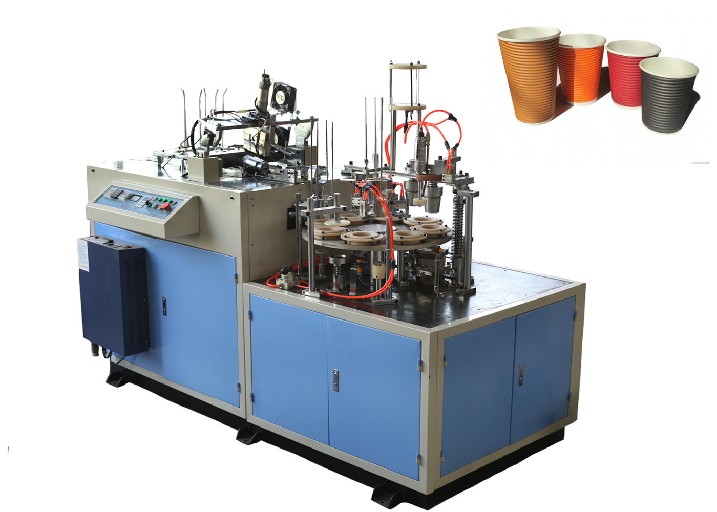 Long Lasting Universal Paper Cup Sleeve Machine With Photocell Detection