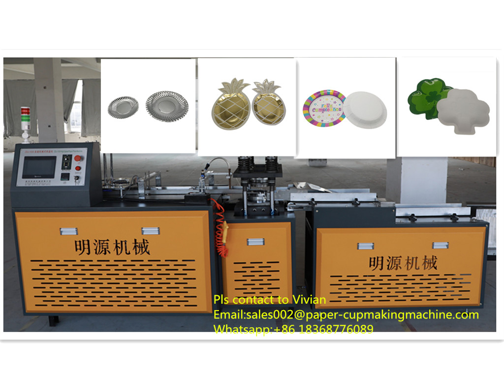 5 Tons Pressure Cylinder Paper Plate Making Machine 0.8 Cubic / Min Air Flow Volume