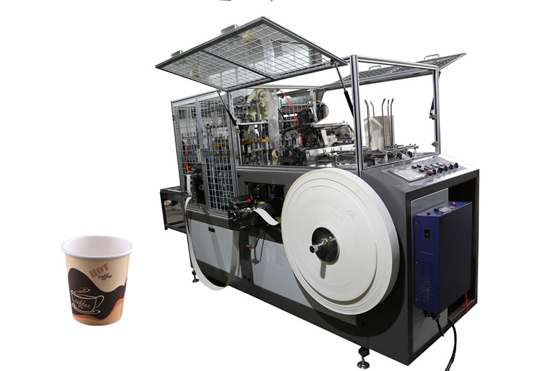 Eco Friendly Paper Tea Cup Making Machine By Ultrasonic Sealing Speed 90Pcs / Min