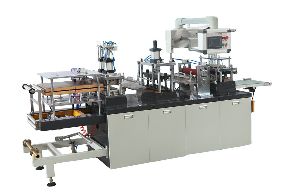 High Precision Plastic Lid Forming Machine With PLC Control 450mm Width