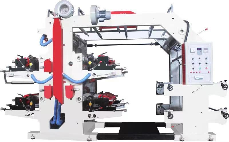 Four Colour Flexo Printing Press Machine For Plastic Film / Non Woven Fabric